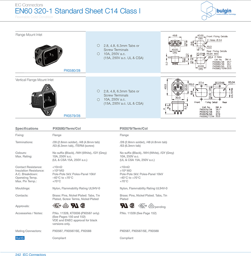 垂直法蘭安裝插座PX0579選型 垂直法蘭安裝插座PX0579選型